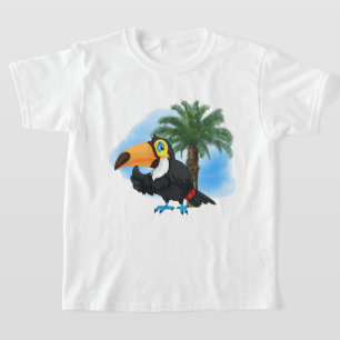 cute beach toucan kids unisex T-Shirt