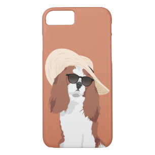 Cute Beach Vacation Cavalier King Charles Spaniel iPhone 8/7 Case