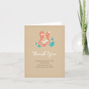 cute beach wedding thank you cards