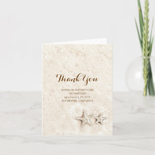 cute beach wedding thank you cards