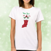 Cute Beaded Gnome Red Christmas Stocking Candy