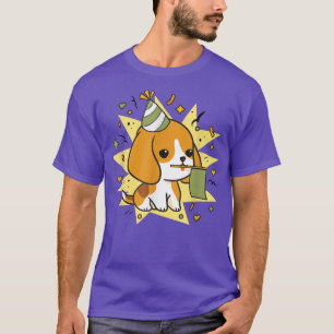 Cute Beagle Baby Birthday Celebration Dog Owner Pe T-Shirt