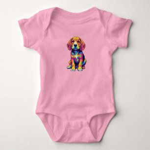 Cute Beagle Baby Bodysuit