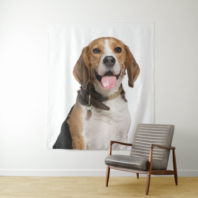 Cute Beagle Canine Photo Tapestry (In Situ)