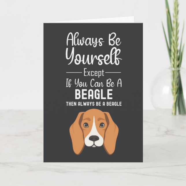 Cute Beagle Cards Funny Dogs Pets Animals (Front)