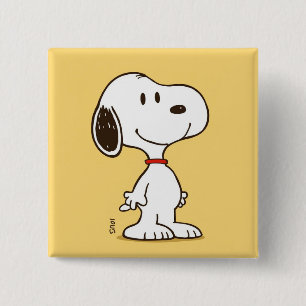 Cute Beagle Cartoon Character Illustration 15 Cm Square Badge