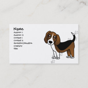 Cute Beagle Cartoon Dog Business Card