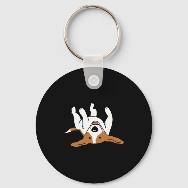 Cute Beagle Cartoon Dog  Key Ring (Front)