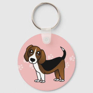 Cute Beagle Cartoon Dog Key Ring