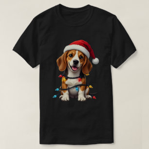 Cute Beagle Christmas Santa Pet Dog Lover  T-Shirt