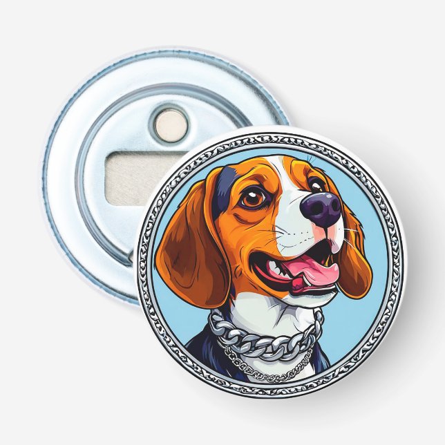 Cute beagle Dog Bottle Opener (Front)