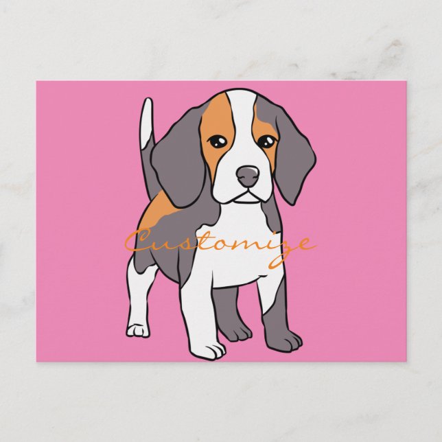 Cute Beagle Dog Breed Thunder_Cove Postcard (Front)