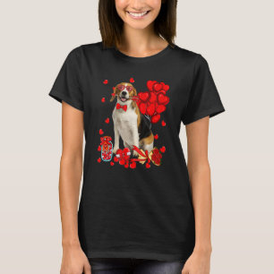 Cute Beagle Dog Funny Heart Valentine's Day Dog Mo T-Shirt