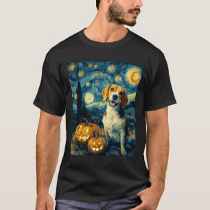 Cute beagle Dog Halloween Jack O Lantern Pumpkin F T-Shirt