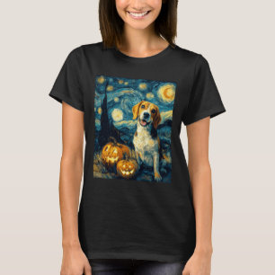Cute beagle Dog Halloween Jack O Lantern Pumpkin F T-Shirt