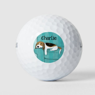 Cute Beagle Dog Lover Custom Golf Balls