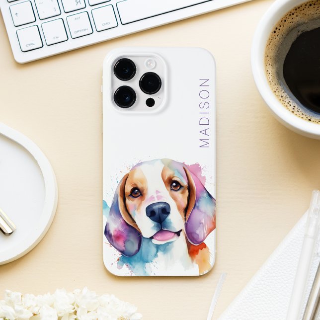 Cute Beagle Dog Lover Watercolor Case-Mate iPhone Case (Creator Uploaded)