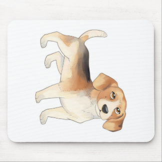 Cute Beagle Dog Paintings Mouse Mat
