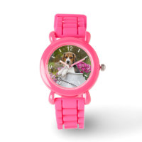 Cute Beagle Dog Puppy Churn Strapwatch dial-plate