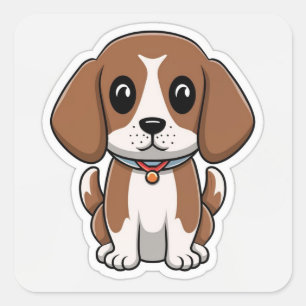 Cute beagle dog sticker