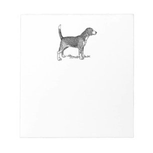 Cute Beagle Elegant Dog Drawing Notepad