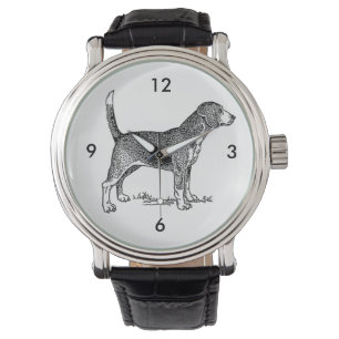 Cute Beagle Elegant Dog Drawing Watch