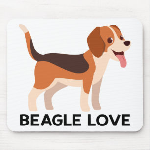Cute Beagle Gift Funny Cartoon Puppy Dog Lover Mouse Mat