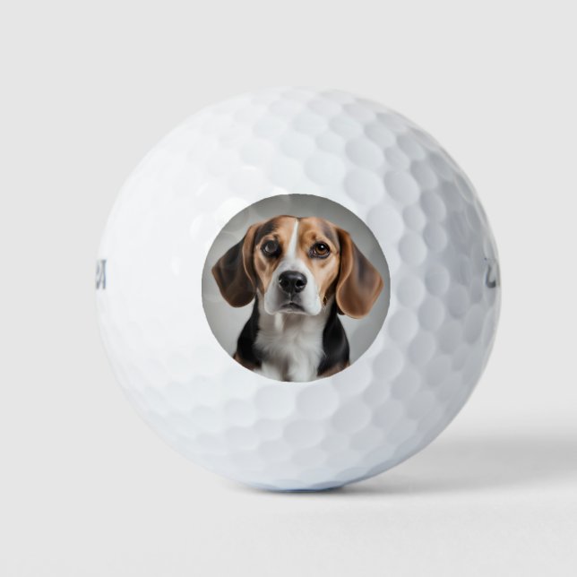 Cute Beagle Golf Balls (Front)