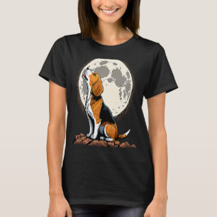 Cute Beagle Howling at the Moon Beagle Mom T-Shirt