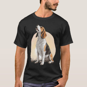 Cute Beagle Howling at the Moon Beagle Mum T-Shirt