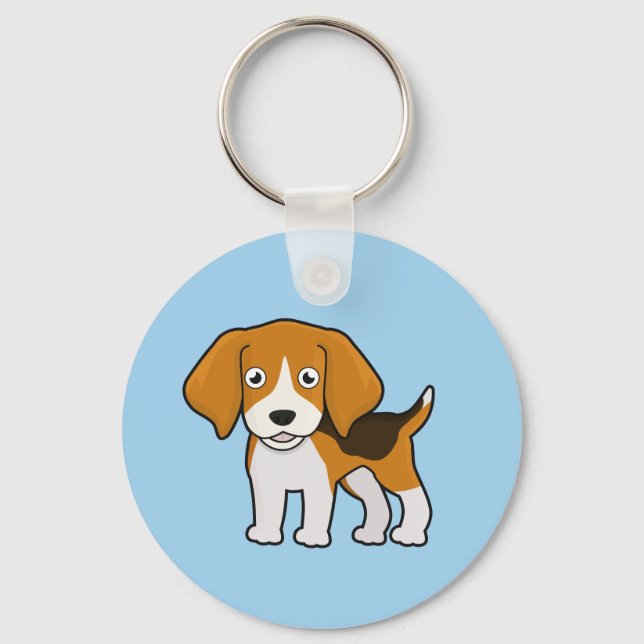 Cute Beagle Key Ring (Front)