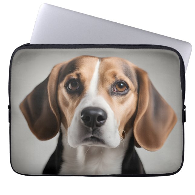 Cute Beagle Laptop Sleeve (Front)