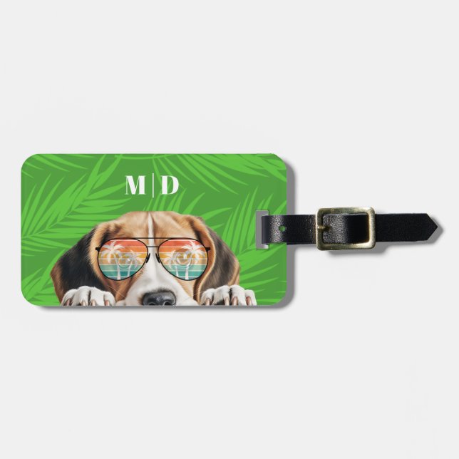 Cute Beagle Luggage Tag (Front Horizontal)