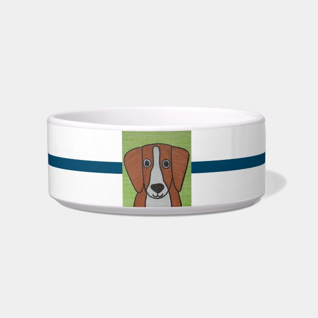 Cute Beagle Pet Bowl (Front)