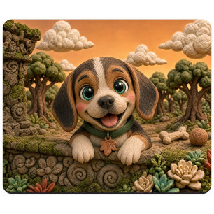 Cute Beagle Puppy, Baby Dog Mouse Mat