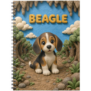 Cute Beagle Puppy, Baby Dog Notebook