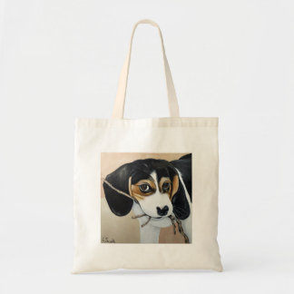 Cute Beagle Puppy Painting Tote Bag