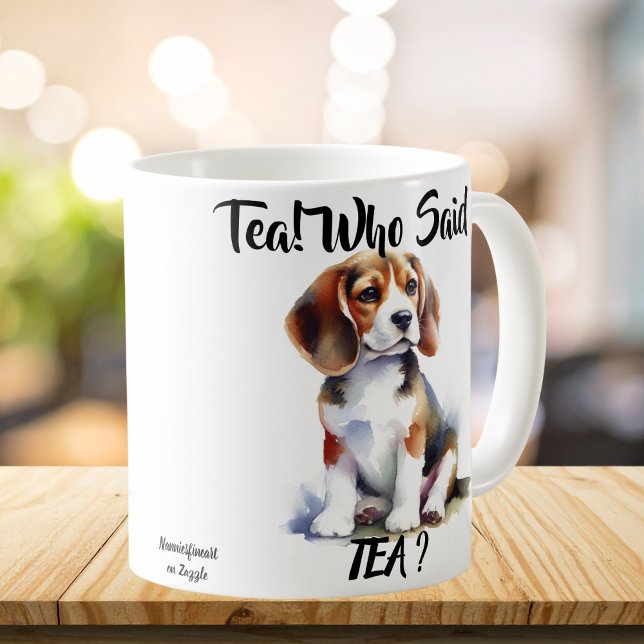 Cute Beagle puppy Personalise Coffee Mug (Creator Uploaded)