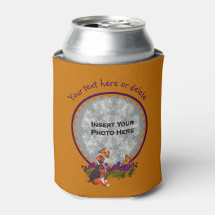 Cute Beagle Puppy Personalised Photo  Can Cooler