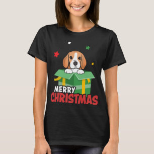 Cute Beagle Santa Dog Lovers Merry Christmas Xmas T-Shirt
