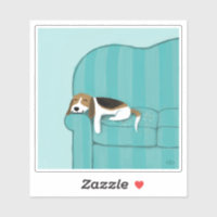 Cute Beagle Sleeping on Couch | Fun Dog Lover's