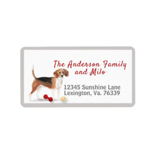 Cute Beagle Toys Home Return Address Label