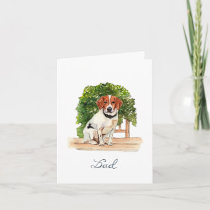 Cute Beagle watercolor Folded greetings Card