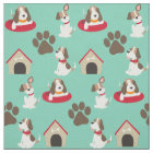 Cute Beagles Fabric