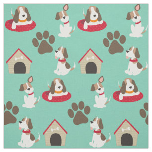 Cute Beagles Fabric