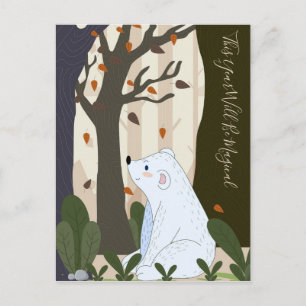 Cute Bear 2025 Calendar Postcard