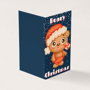 Cute Bear 25 Pack Christmas Cards