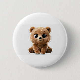 Cute Bear 6 Cm Round Badge