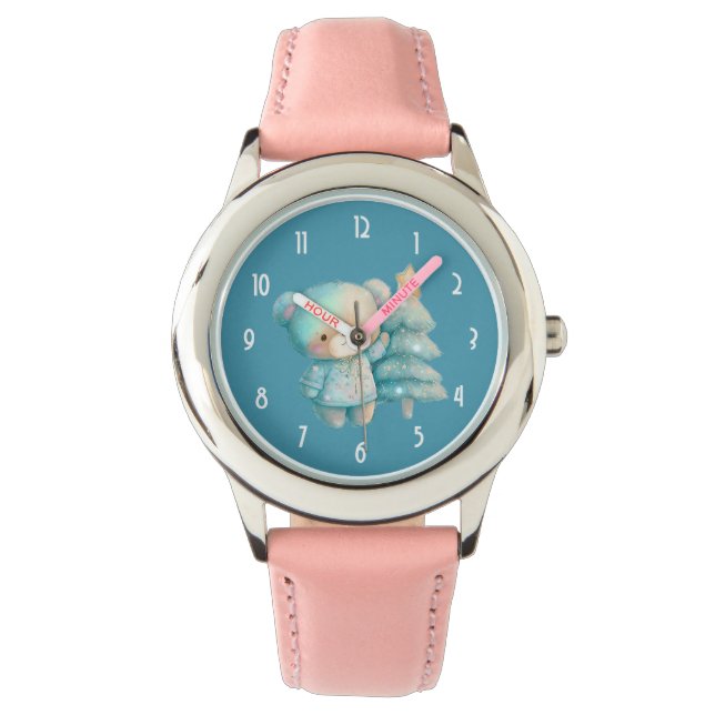 Cute Bear and Christmas Tree Holiday Watch (Front)