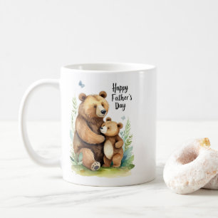 Cute Bear and Cub Fathers Day Adorable Animal Coffee Mug